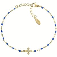 Pulsera Amen Acciaio in Acero Zircone ACBRCRSMGBL